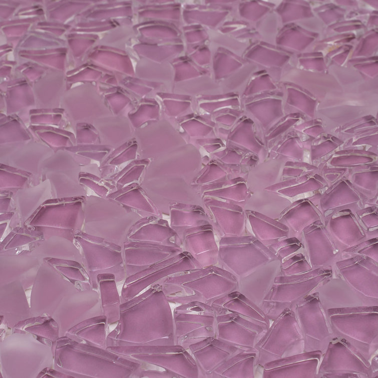 Pink Irregular Glass Pebble Mosaic Tile for Wall and Floor