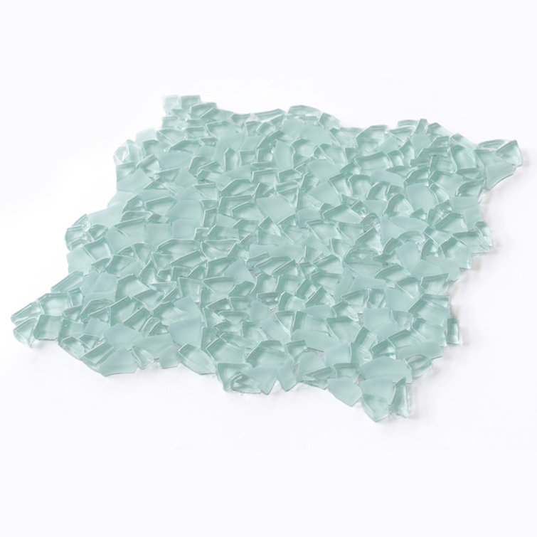 Aqua Blue Glass Pebbles Mosaic Tile for Bathroom and Kitchen