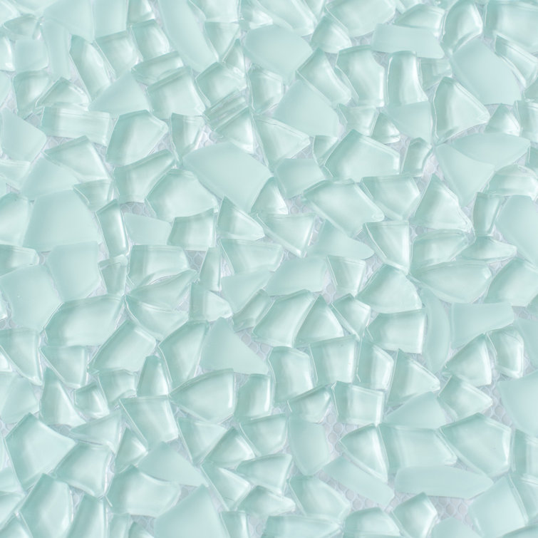 Aqua Blue Glass Pebbles Mosaic Tile for Bathroom and Kitchen