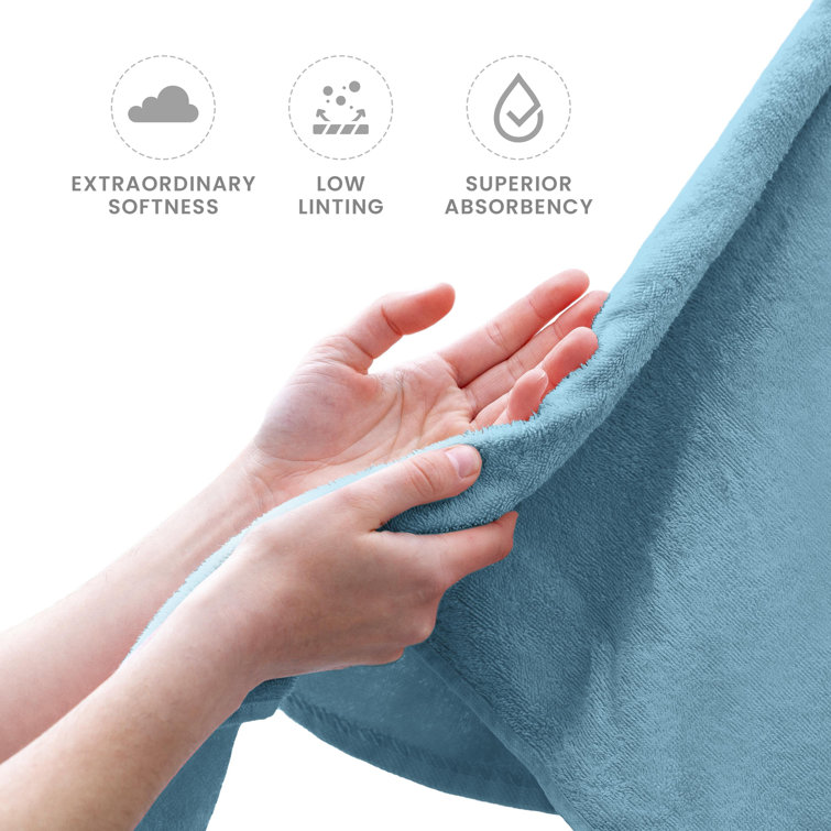 Island Blue Cotton 6-Piece Hand and Bath Towel Set