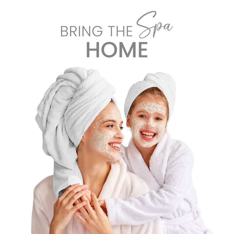 Oversized White Cotton Hand Towel Set of Six