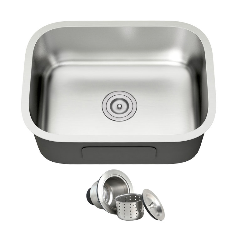 Blenzia 23 Inch Stainless Steel Single Bowl Undermount Kitchen Sink