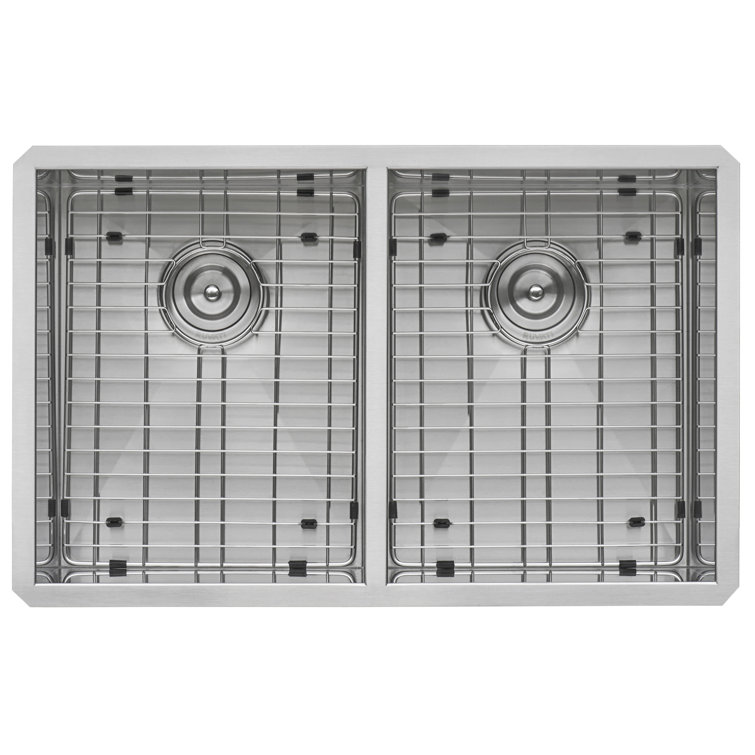 Ruvati 30-Inch Stainless Steel Double Bowl Undermount Kitchen Sink