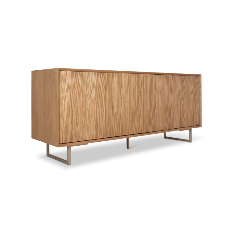 Bianca Beige Wood Buffet with Metal Base
