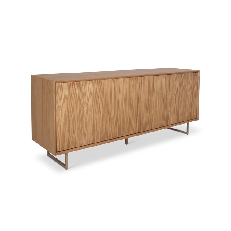 Bianca Beige Wood Buffet with Metal Base