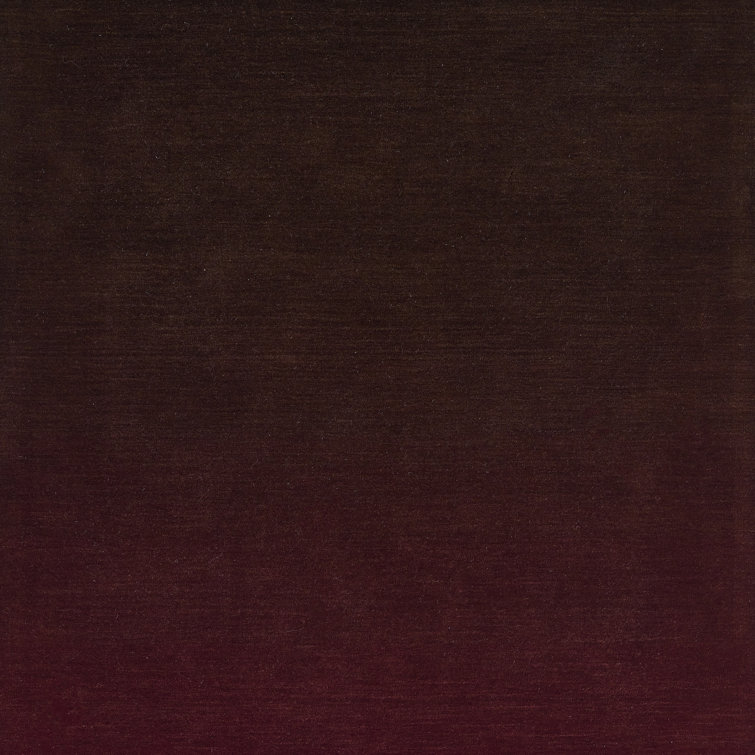 Handmade Wine Wool Rectangular Area Rug, 8' x 10'