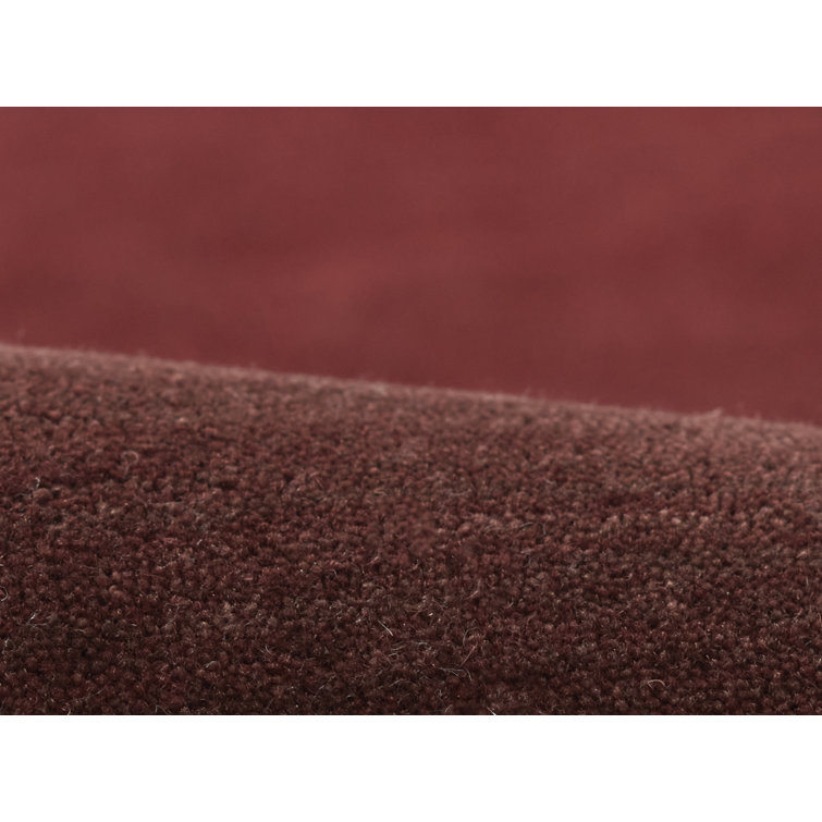 Handmade Wine Wool Rectangular Area Rug, 8' x 10'