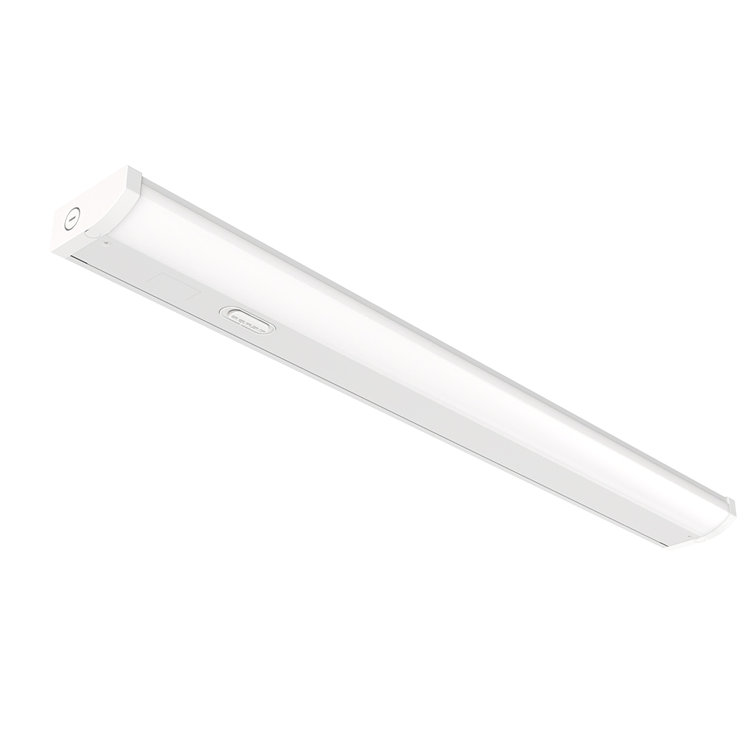 24-Inch Gloss White Metal LED Under Cabinet Light Bar