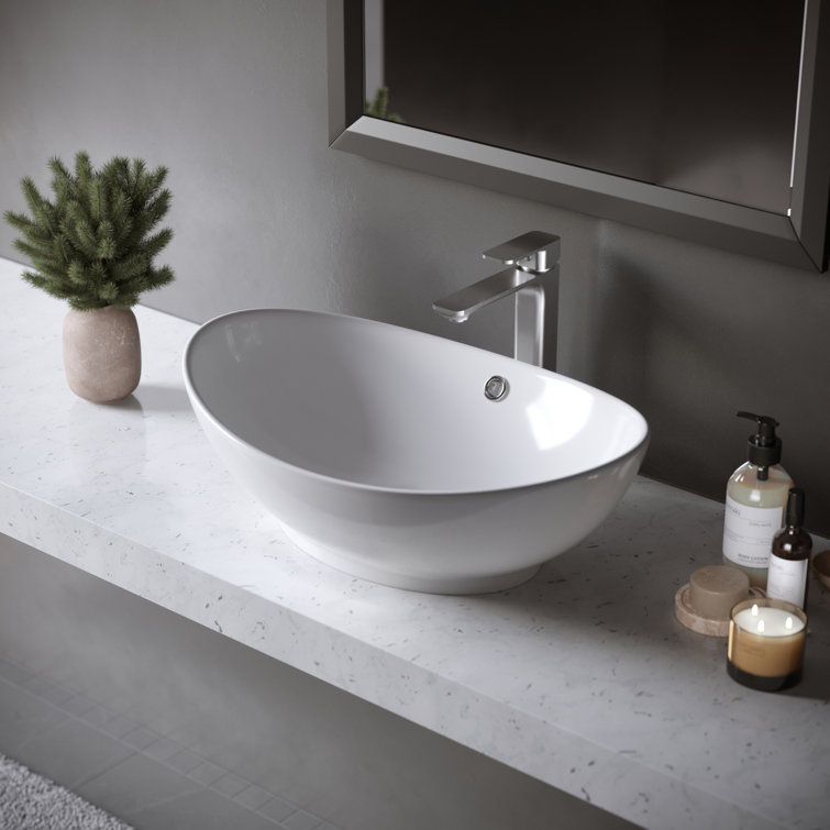 Valera 23" White Ceramic Undermount Bathroom Sink