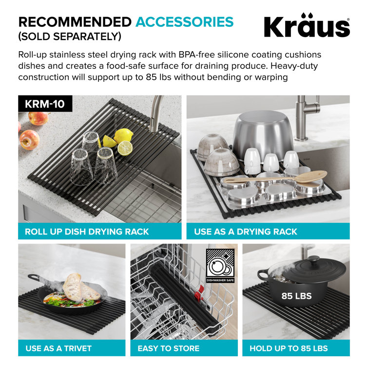 23-Inch White Stainless Steel Undermount Single Bowl Kitchen Sink