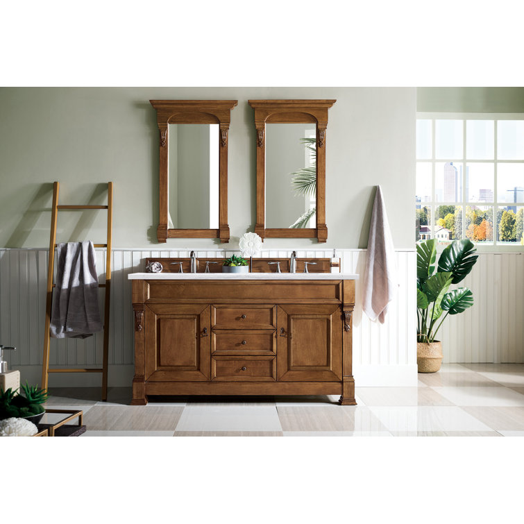 Brookfield 60" Double Sink Mahogany Freestanding Vanity