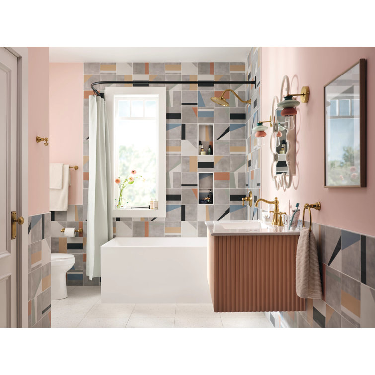 Elegant Polished Nickel 7.5" Modern Widespread Bathroom Faucet