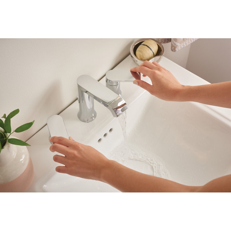 Moen Genta Chrome Widespread Bathroom Sink Faucet with Two Handles