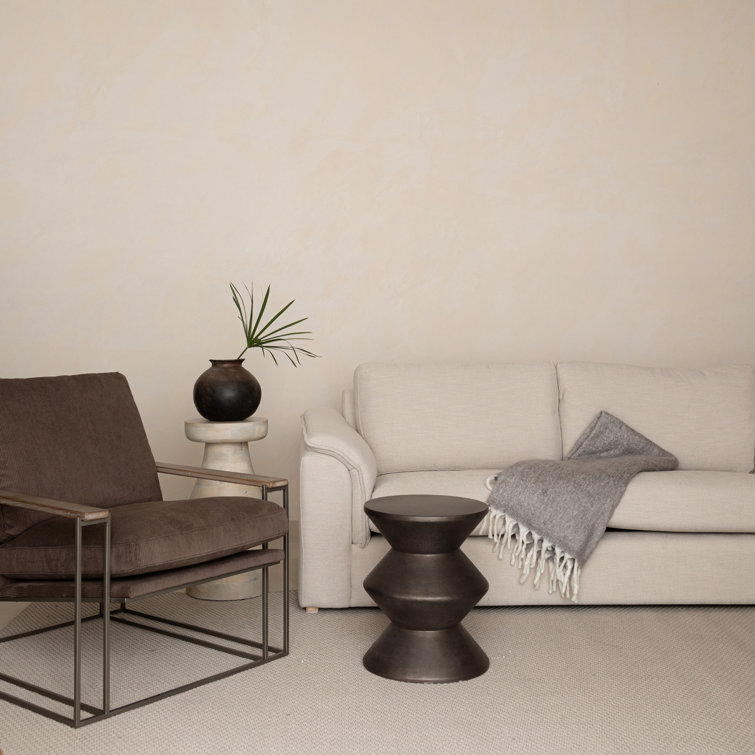Bronze Concrete Accordion Silhouette End Table