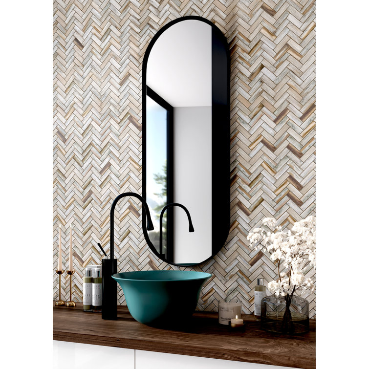 Aloha Beige Matte Iridescent Glass Mosaic Tile