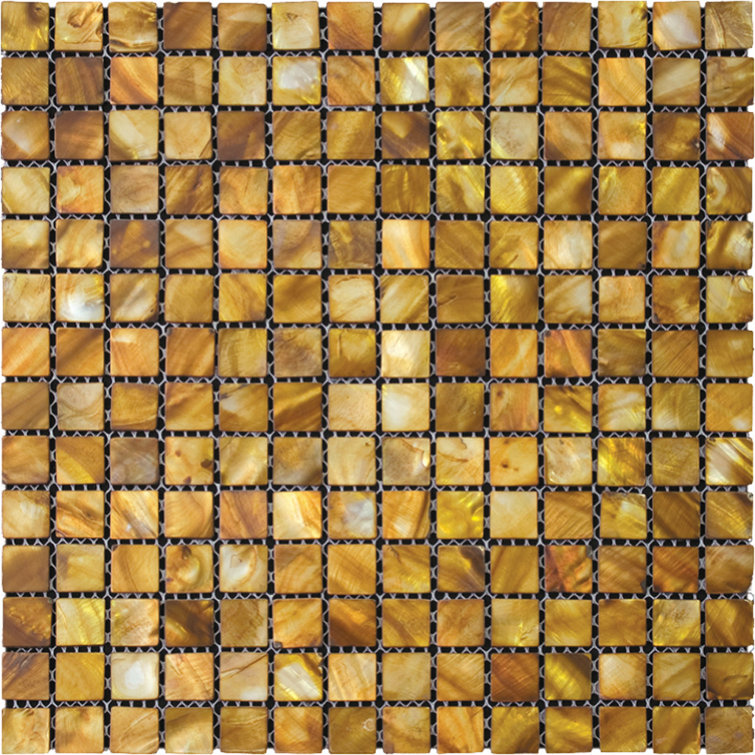 12" x 12" Gold Mother-of-Pearl Mosaic Tile Sheet