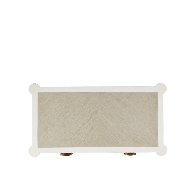 Winterthur Off-White and Fog Mahogany 3-Drawer Dresser
