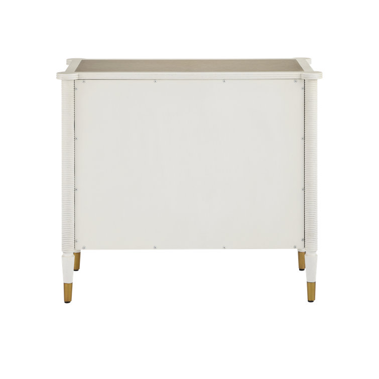 Winterthur Off-White and Fog Mahogany 3-Drawer Dresser