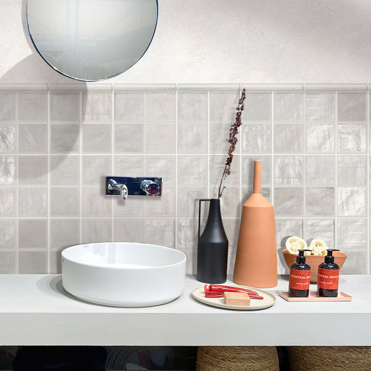 Duchess 4" x 4" Glossy White Ceramic Wall Tile
