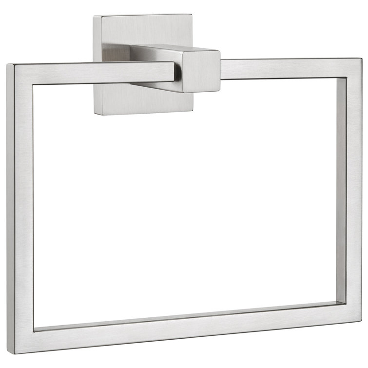 Matte Black Nickel Wall Mounted Square Towel Ring