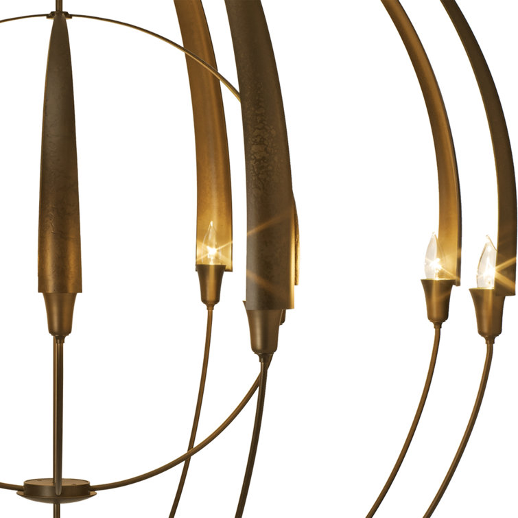 Cirque 48" Dark Smoke Steel Globe Chandelier