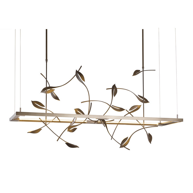Autumn Elegance Bronze LED Kitchen Island Light with Metal Shade