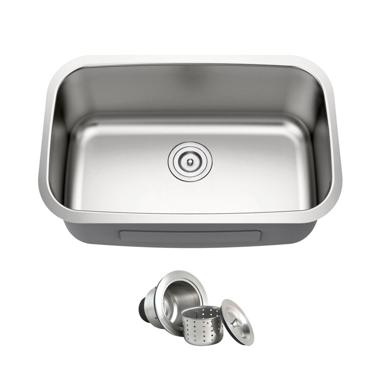 27 Inch Stainless Steel Undermount Single Bowl Kitchen Sink
