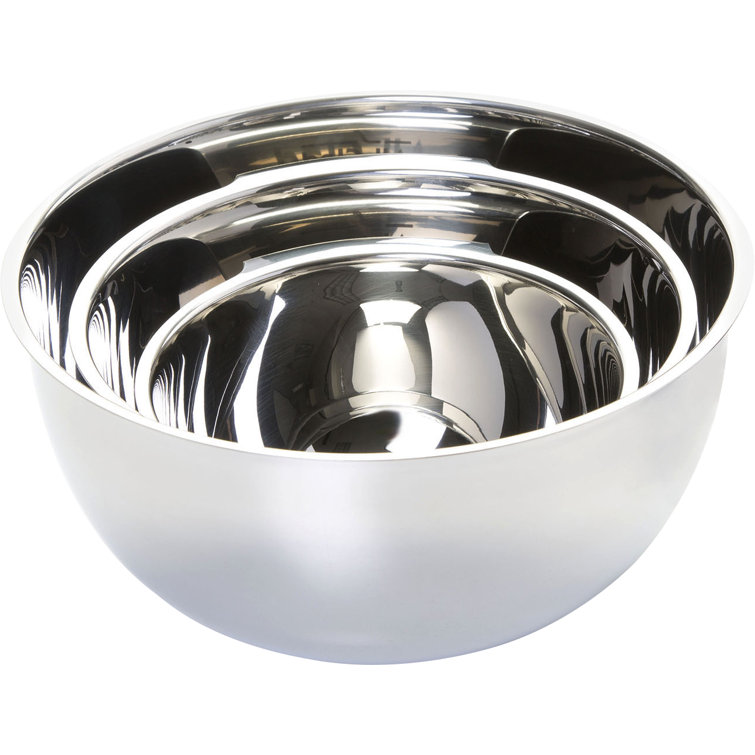 Stainless Steel 3-Piece Mixing Bowl Set with Handles
