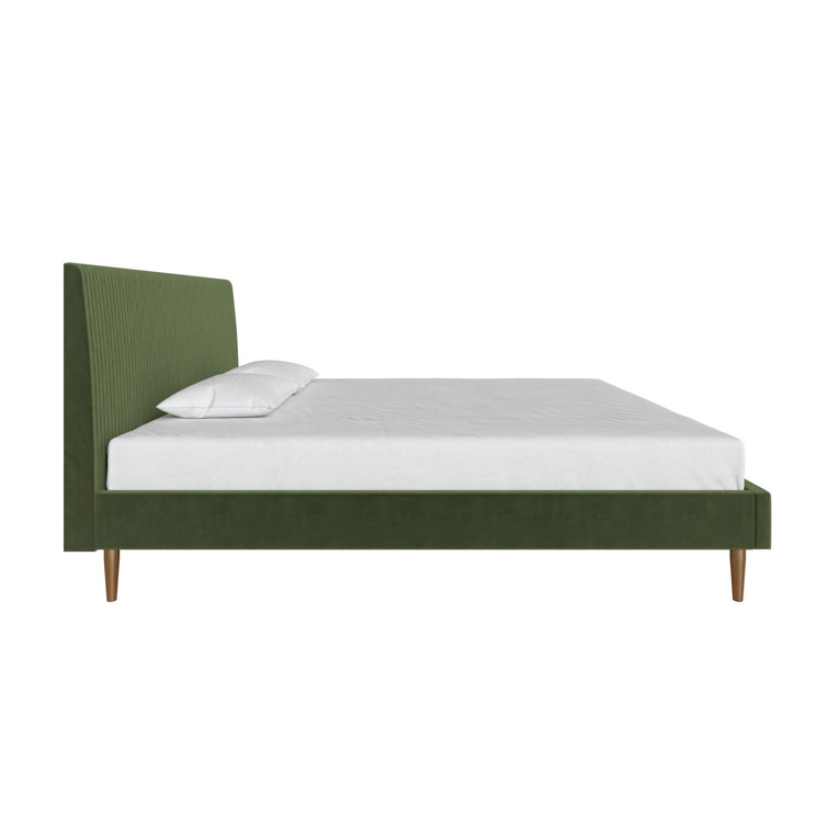 Serene Luxe King-Size Dark Gray Linen Upholstered Bed with Tufted Headboard