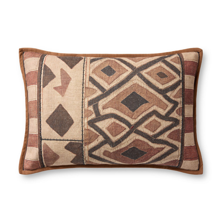 Multicolor Geometric Patchwork Rectangular Lumbar Pillow