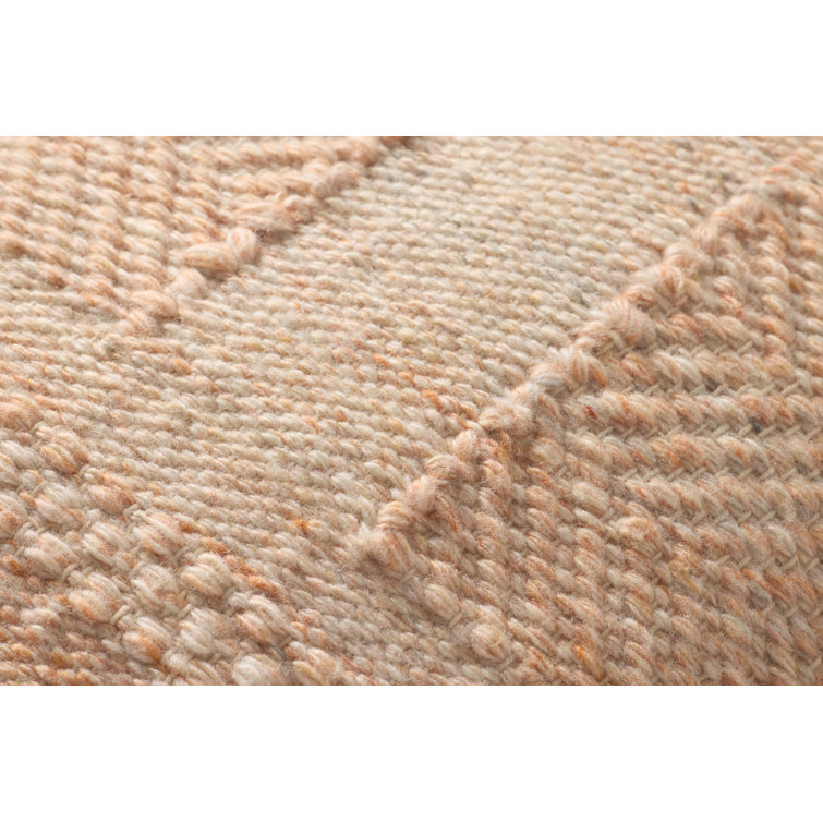 Rust Textured Woven 22'' x 22'' Square Pillow