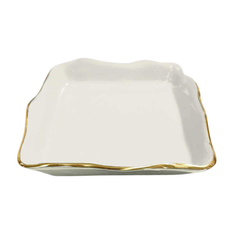 Encanto Cream and Gold Metal Beverage Napkin Holder