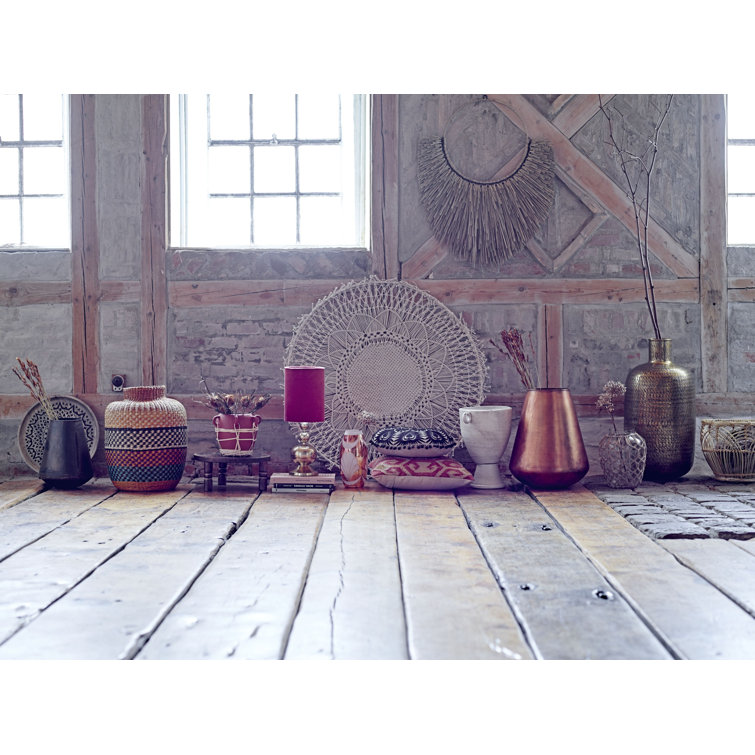 Boho Chic Round Rattan Storage Basket Duo