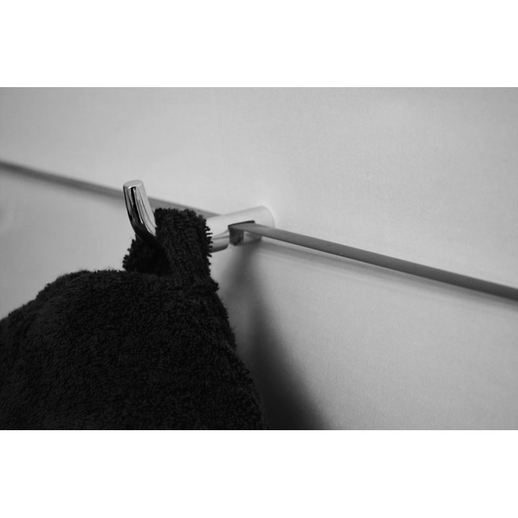 Polished Chrome Adjustable Shower Door Robe Hook