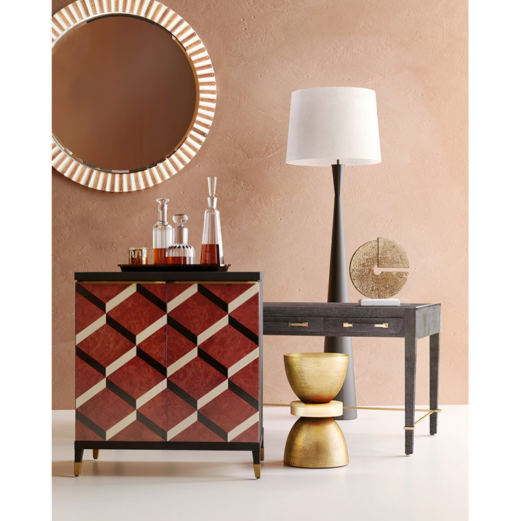 Ivaan Antique Brass Round Metal Accent Table
