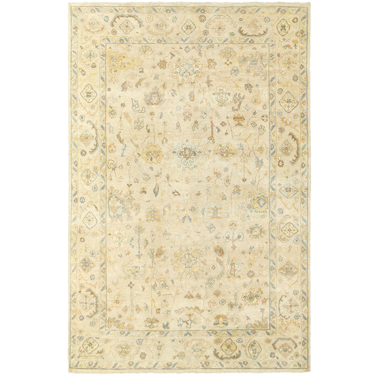 Gray Hand-knotted Wool 9' x 12' Oriental Rug