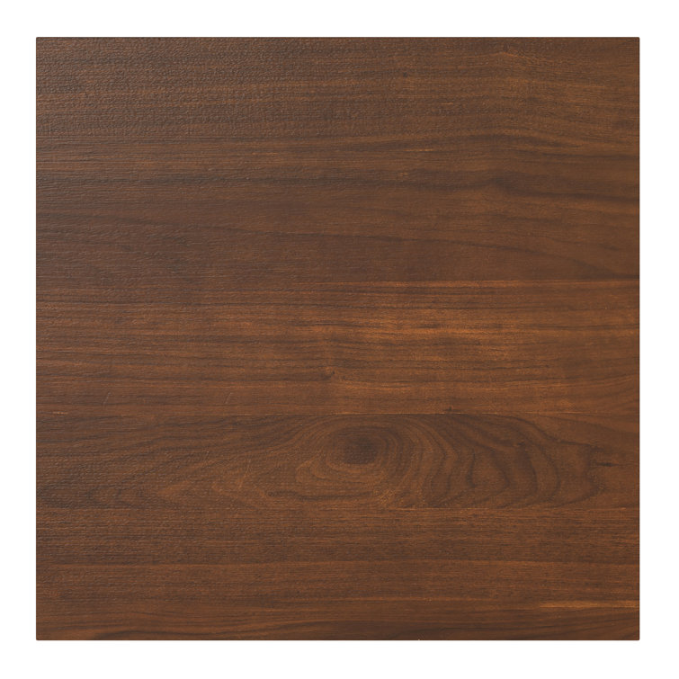 Hunter Walnut Veneer Industrial End Table with Metal Hairpin Legs