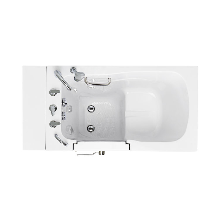 Monaco 52" White Acrylic Walk-In Bathtub with Fast Fill Faucet