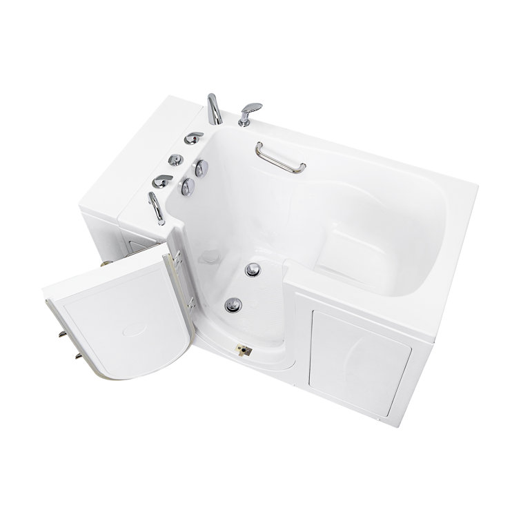 Monaco 52" White Acrylic Walk-In Bathtub with Fast Fill Faucet