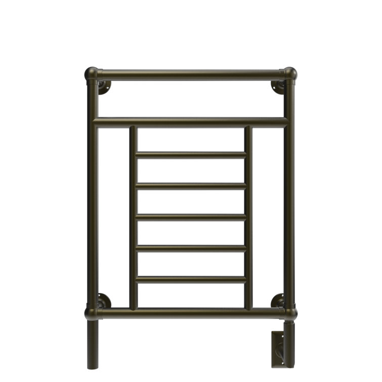Brushed Bronze 8-Bar Wall-Mounted Towel Warmer