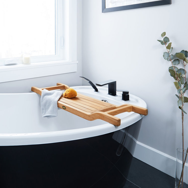 Coach 34.5" Teak Wood Tub Caddy and Seat