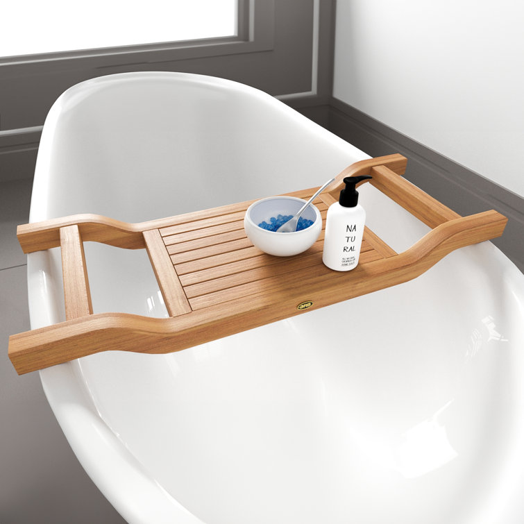 Coach 34.5" Teak Wood Tub Caddy and Seat