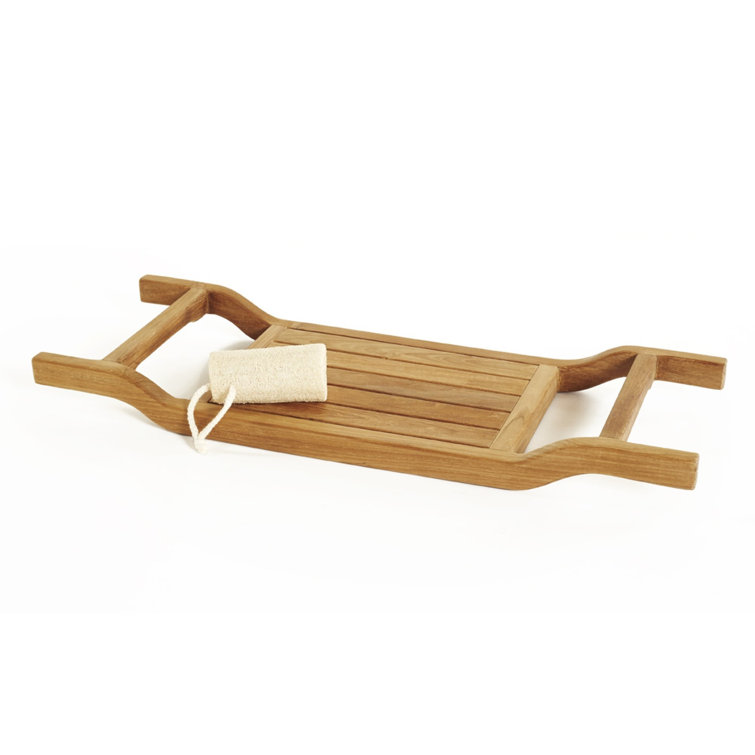 Coach 34.5" Teak Wood Tub Caddy and Seat