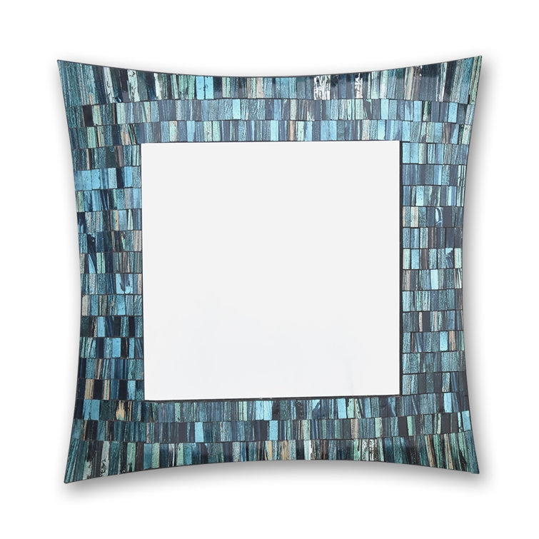 Blue Mosaic Glass Framed Decorative Wall Mirror