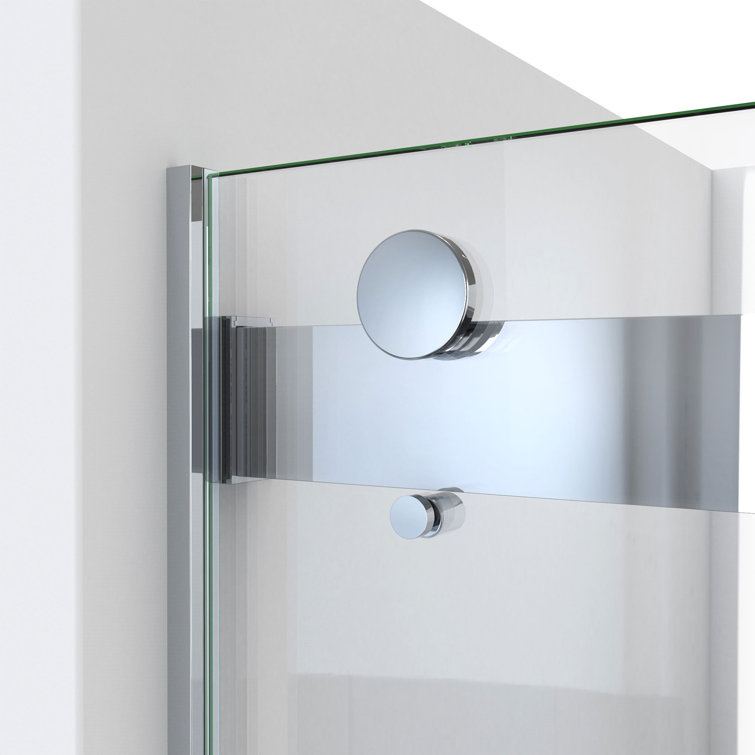 Essence 60" Frameless Chrome Sliding Tub Door with ClearMax
