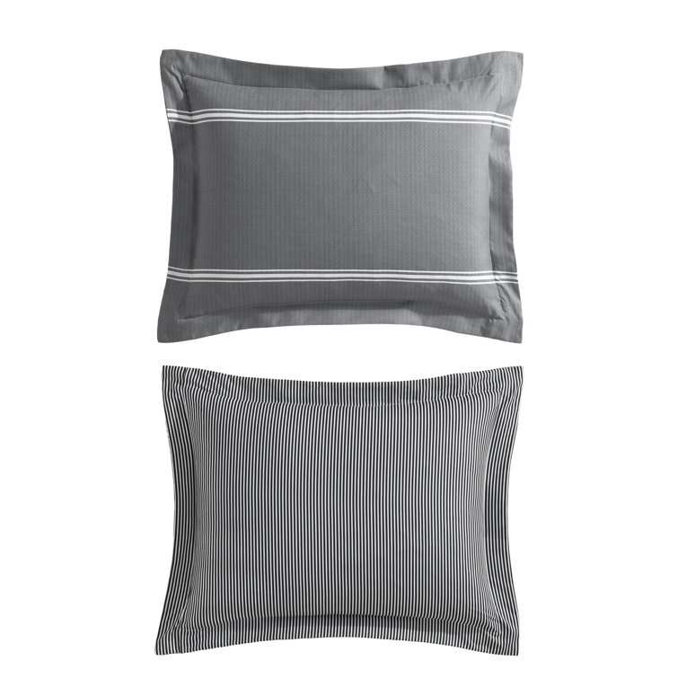 Gray Twin Microfiber Reversible Bedding Set