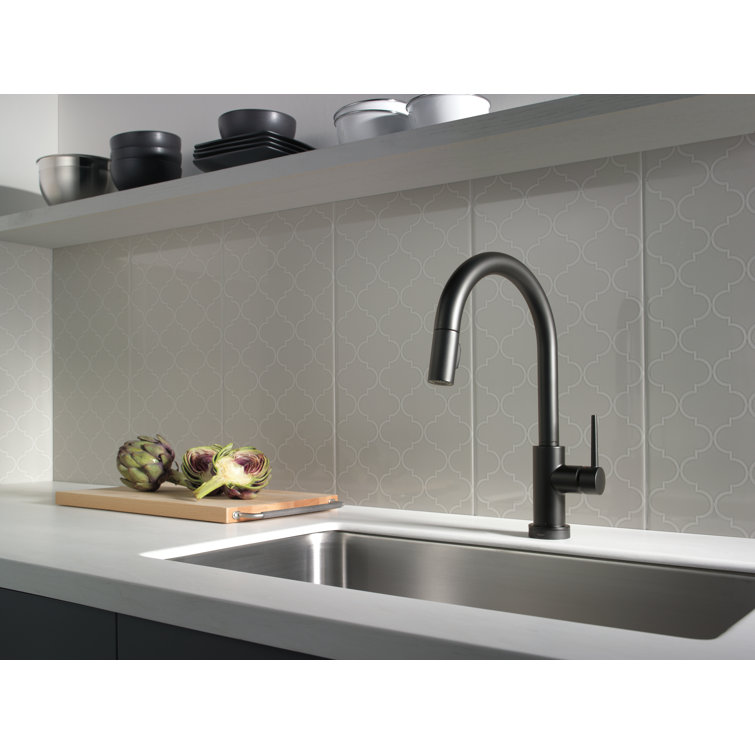 Matte Black Stainless Steel Pull-Down Kitchen Faucet with Touch Control