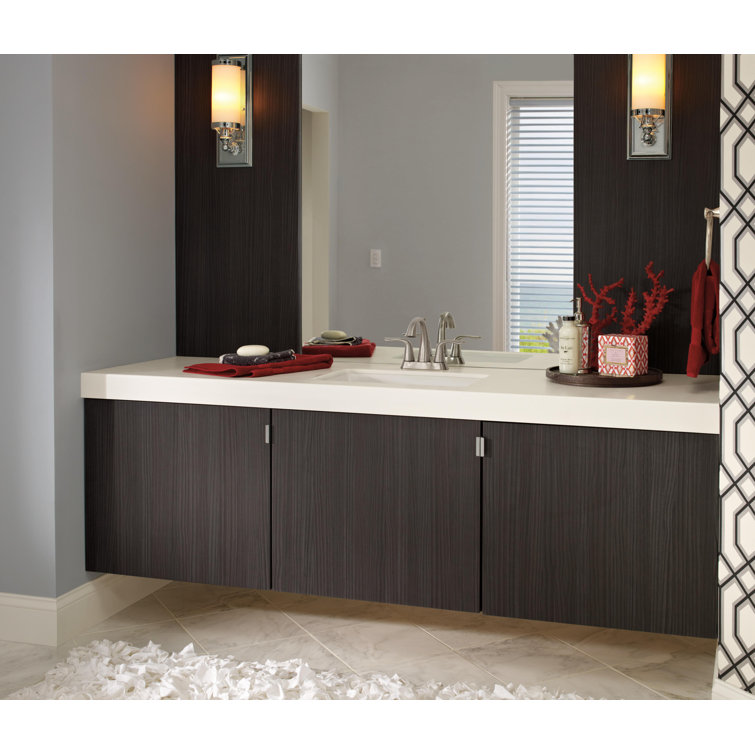 Sleek Modern Centerset Stainless Steel Bathroom Faucet with Drain Assembly