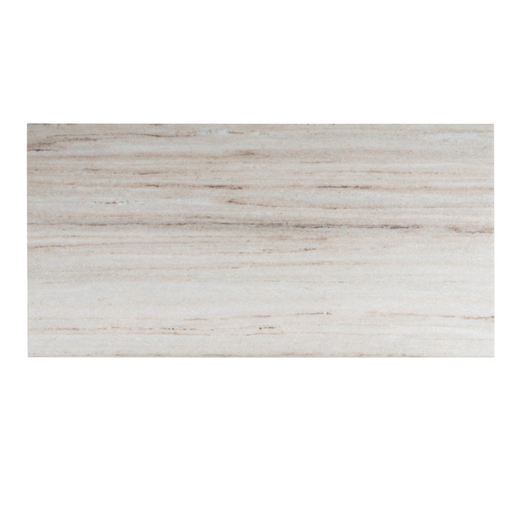 Beige 12" x 24" Polished Marble Look Wall & Floor Tile