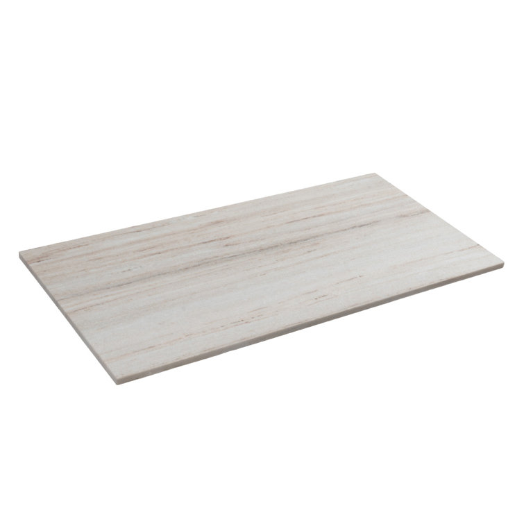 Beige 12" x 24" Polished Marble Look Wall & Floor Tile